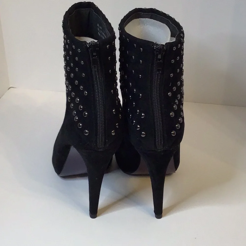 MIXX  JENNY BLACK SUEDE ANKLE SHOES SZ 10 - Picture 3 of 13